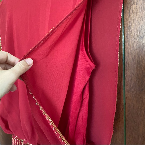 Sequined Fitted Skirt Dress - Picture 2 of 5